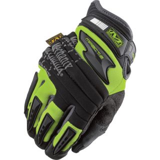 Mechanix Wear Safety M Pact 2 Gloves   High Visibility Yellow, Large, Model SP2 