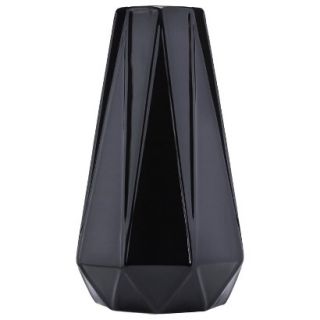 Prism Tapered Vase Tall   Black