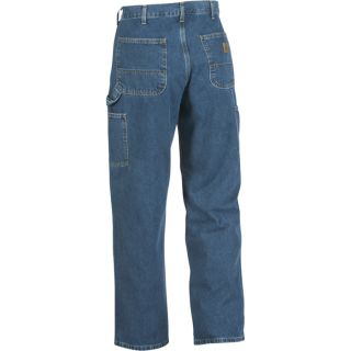 Carhartt Washed Denim Work Dungaree   Deep Stone, 35 Inch Waist x 32 Inch