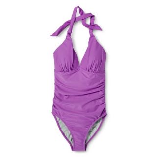 Womens 1 Piece Swimsuit  Violet L