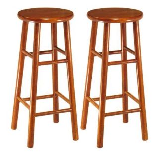 Barstool Winsome Bevel Barstool   Red Brown (Cherry) (2 Pack)