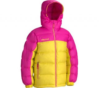 Girls Marmot Guides Down Hoody 78170   Acid Yellow/Pink Flame Jackets