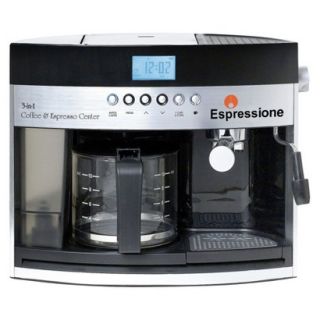 Espressione Black and Silver 3 in 1 Combination Coffee Beverage System