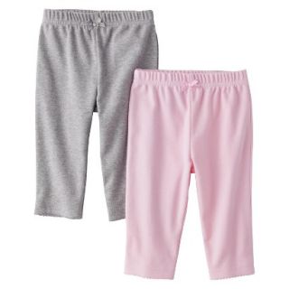 Circo Newborn Girls 2 Pack Pants   Light Pink/Grey NB