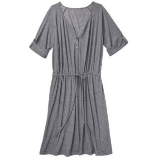 Merona Womens Plus Size 3/4 Sleeve Tie Waist Dress   Gray 3