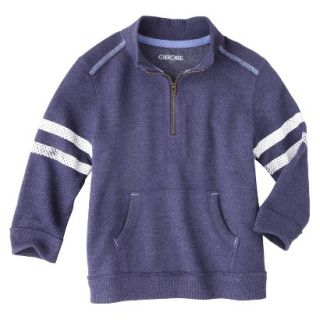Cherokee Infant Toddler Boys Quarter Zip Sweatshirt   Oxford Blue 18 M