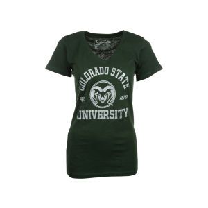 Colorado State Rams NCAA Womens Fango Melange Crew T Shirt