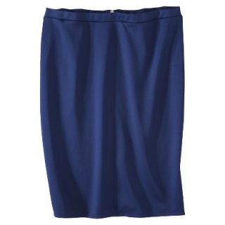 Mossimo Womens Plus Size Scuba Color block Skirt   Blue/Black 3