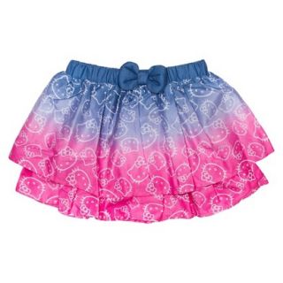 Hello Kitty Infant Toddler Girls Gradient Circle Skirt   Pink/Blue 12 M