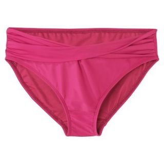 Womens Maternity Twist Front Hipster Swim Bottom   Fire Red L