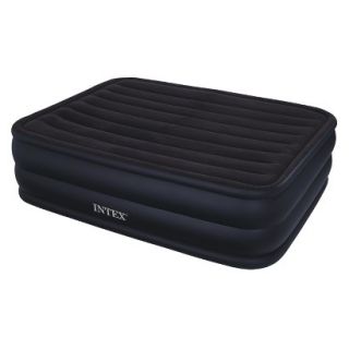 Intex Queen Raised Downy Double High Air Mattress with Built in Pump