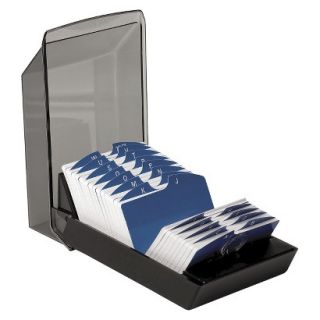 Rolodex Covered Tray Card Holder   Black