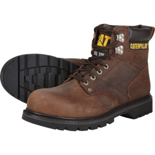 CAT 6In. 2nd Shift Steel Toe Boot   Dark Brown, Size 8, Model P89586