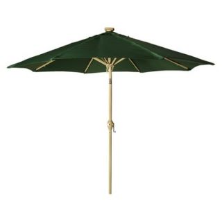 Solar Lighted Patio Umbrella   Green 9