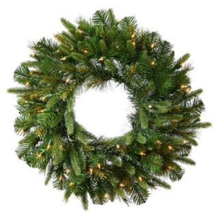Pre Lit Cashmere Dura Lit Wreath   Clear Lights (42)