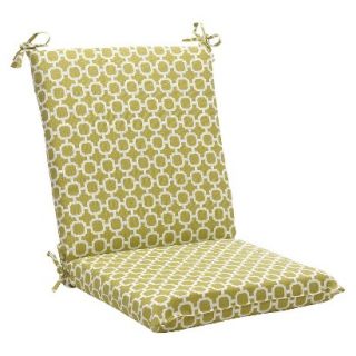 Outdoor Chair Cushion   Green/White Geometric