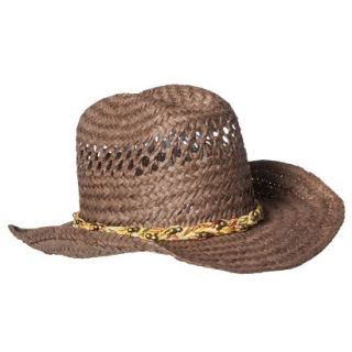 Cowboy Hat with Beaded Sash   Brown