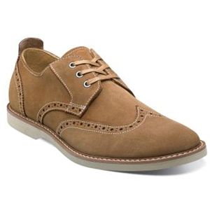 Florsheim Mens Hifi Wing Ox Mocha Suede Brown Gray Shoes, Size 8.5 M   15072 216