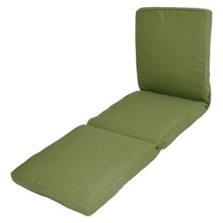 Smith & Hawken Outdoor Chaise Lounge Cushion   Green Textured