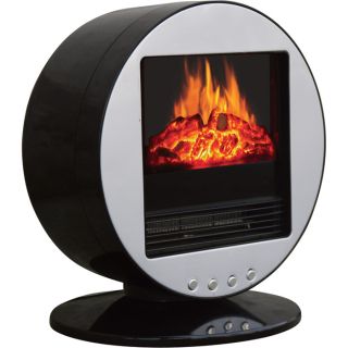 Stonegate Portable Electric Oscillating Fireplace   5115 BTU, Silver, Model HZ 