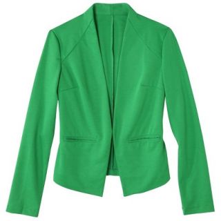 Merona Petites Ponte Collarless Jacket   Green XSP