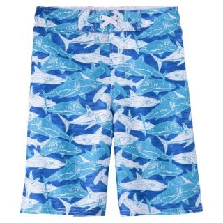 Boys Shark Swim Trunk   Blue XS