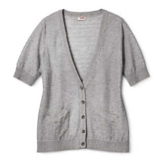 Mossimo Supply Co. Juniors Plus Size Short Sleeve Cardigan   Light Gray 2X