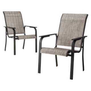 Outdoor Patio Furniture Set Threshold 2 Piece Sling Swivel Chair, Linden