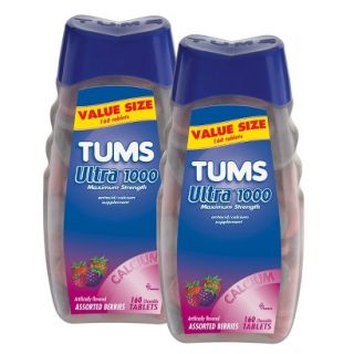 TUMS Ultra Assorted Berries   2 Pack 160 count