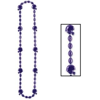 Purple Football Beads Necklace