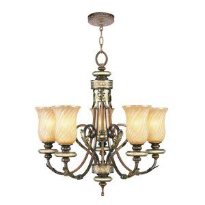 LiveX Lighting LVX 8835 64 Palacial Bronze with Gilded Accents Bristol Manor Cha