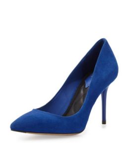 Womens Malika Suede Pointed Toe Pump, Majorelle Blue   B Brian Atwood