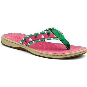 Sperry Top Sider Womens Greenport Green Pink Boats Sandals, Size 5.5 M   9266537
