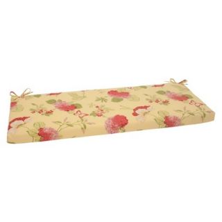Outdoor Bench Cushion   Yellow/Red Floral