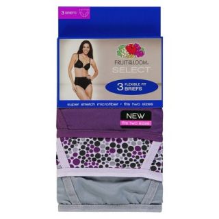 Fruit of the Loom SELECT Flexible Fit Brief 3 Pack   Assorted Colors L