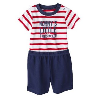 Just One YouMade by Carters Newborn Boys 2 Piece Short Set   Apple Red NB