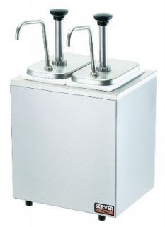 Server Products Serving Bar, Stainless Steel, 2 Pumps