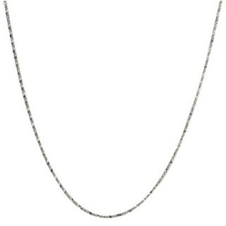 Sterling Silver Twist Serpentine Spool Chain Necklace   Silver (18+2)