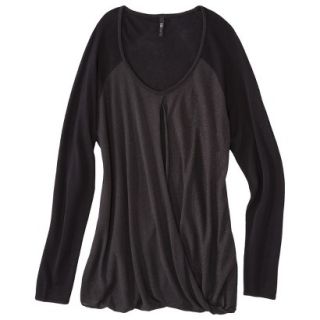 labworks Womens Plus Size Long Sleeve Pullover   Black 1
