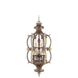 LiveX Lighting LVX 8865 64 Palacial Bronze with Gilded Accents Seville Entry and