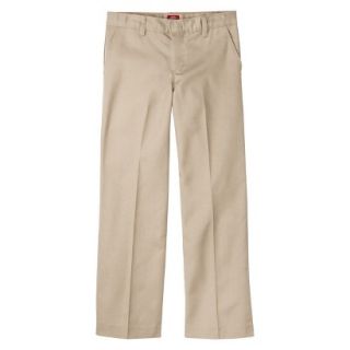 Dickies Girls Classic Fit Flat Front Pant   Khaki 10 Slim