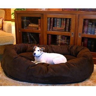 Majestic Pet Suede Bagel Bed   Chocolate (Large)