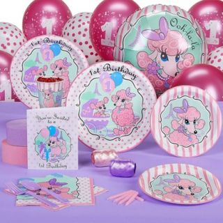 Pink Poodles in Paris 1st Birthday Standard Party Pack for 8