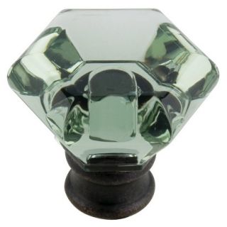 Threshold Acrylic Faceted Knob   4 Pack   Green
