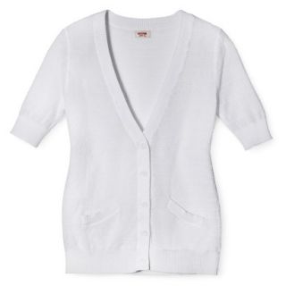 Mossimo Supply Co. Juniors Short Sleeve Cardigan   White L(11 13)