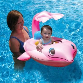 Poolmaster Dolphin Baby Seat Float   Pink