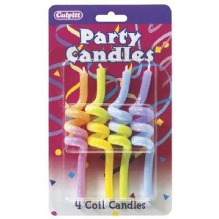 Glitter Coil Pastel Candles