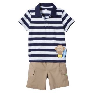 Just One YouMade by Carters Newborn Infant Boys 2 Piece Set   Blue/Khaki 12 M