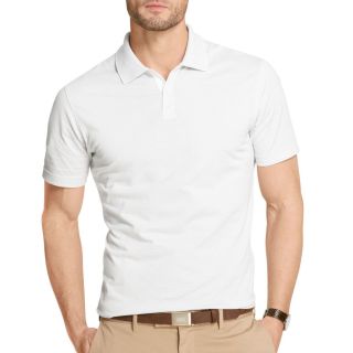 Van Heusen Striped Polo Shirt, White, Mens