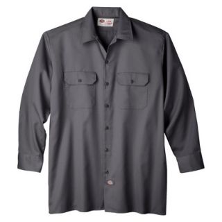 Dickies Mens Original Fit Long Sleeve Twill Work Shirt   Charcoal MT
